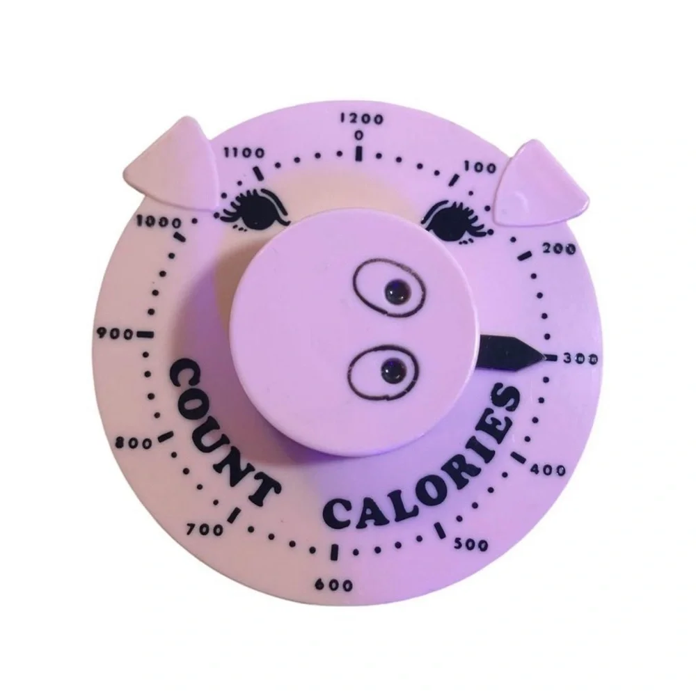 Vintage “Count Calories” Pig Magnet By J.S.N.Y.